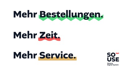 Vorschaubild für ein Video mit dem Text: "Mehr Bestellungen. Mehr Zeit. Mehr Service - SO'USE"
