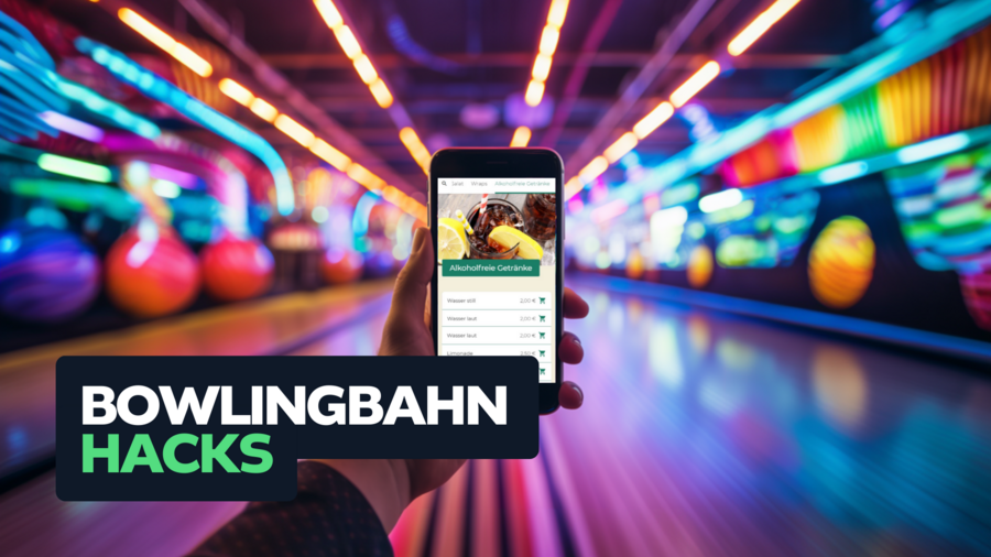 Bowlingbahn QR-Code Bestellsystem App Smartphone